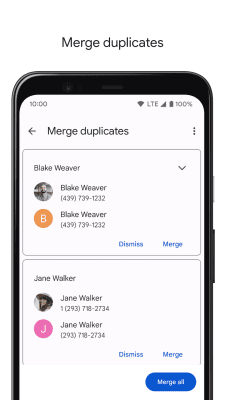Screenshot of the application Google Contacts - #7