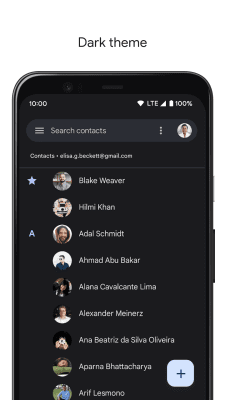 Screenshot of the application Google Contacts - #8