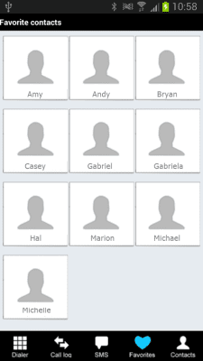 Screenshot of the application Fast Dialer - #1