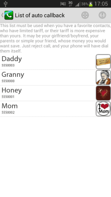 Screenshot of the application Auto Dialer Lite - #4