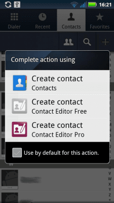 Screenshot of the application Contact Editor Free - #1