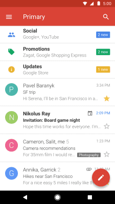 Screenshot of the application Gmail Go - #1