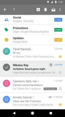 Screenshot of the application Gmail Go - #4