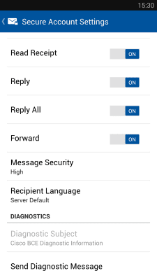 Screenshot of the application Business Class Email (BCE) - #5
