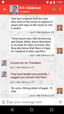 Screenshot of the application Xabber - #3