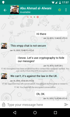 Screenshot of the application Xabber - #5