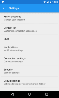 Screenshot of the application Xabber - #7