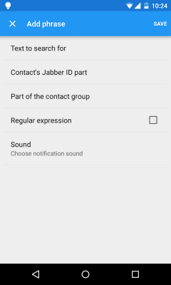 Screenshot of the application Xabber - #8