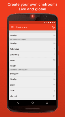 Screenshot of the application FireChat - #3