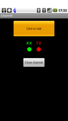 Screenshot of the application Blue Talkie - #2