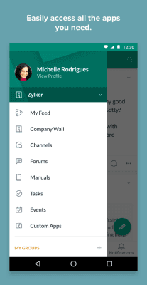 Screenshot of the application Zoho Connect - #6