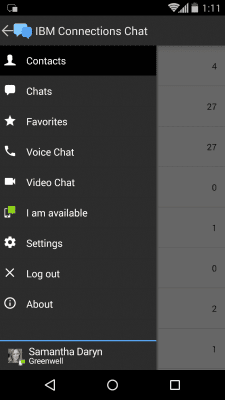 Screenshot of the application Connections Chat - #1