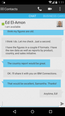 Screenshot of the application Connections Chat - #2