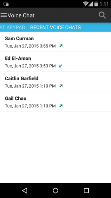 Screenshot of the application Connections Chat - #7