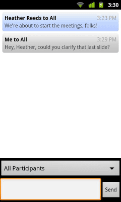Screenshot of the application IBM SmartCloud Meetings - #6