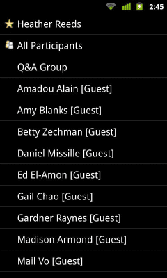Screenshot of the application IBM SmartCloud Meetings - #8