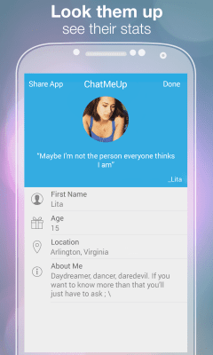 Screenshot of the application Chat Me Up - Teen Random Chat - #3