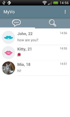 Screenshot of the application MyVo chat, dating by voice - #2