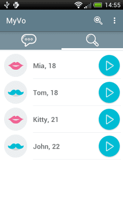 Screenshot of the application MyVo chat, dating by voice - #6