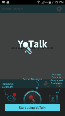 Screenshot of the application YoTalk - Voice Messenger - #1