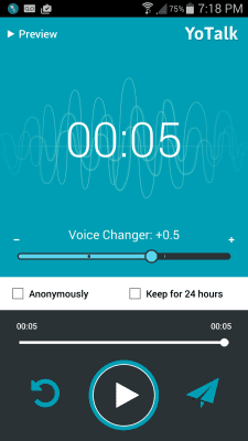 Screenshot of the application YoTalk - Voice Messenger - #4