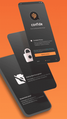 Screenshot of the application Confide - #1