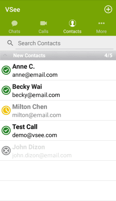 Screenshot of the application VSee Messenger - #1