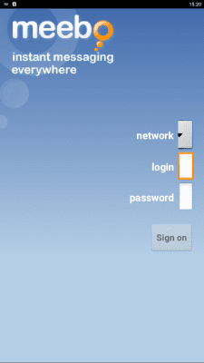Screenshot of the application Meebo - #1
