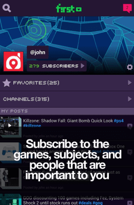 Screenshot of the application First for Gamers - #3