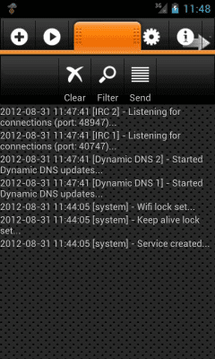 Screenshot of the application IRC Server - #2