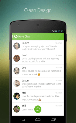 Screenshot of the application HoverChat Free (Ninja SMS) - #1