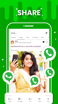 Screenshot of the application ShareChat - Make Friends, WhatsApp Status & Videos - #5