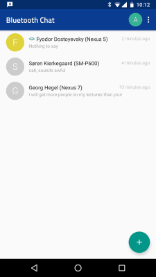 Screenshot of the application Bluetooth Chat - #1