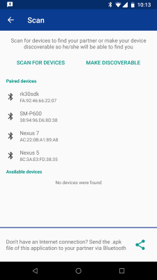 Screenshot of the application Bluetooth Chat - #4