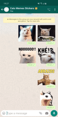 Screenshot of the application New funny cat meme stickers WAStickerApps - #2