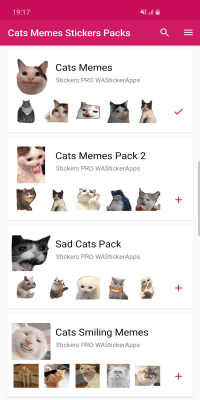 Screenshot of the application New funny cat meme stickers WAStickerApps - #4