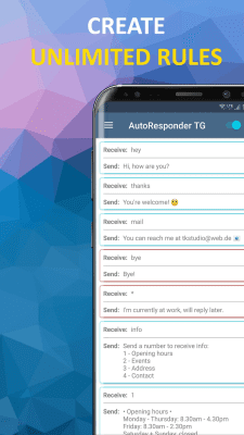 Screenshot of the application Autoresponder for Telegram - #3