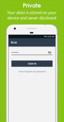 Screenshot of the application Briar - #2