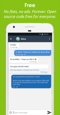 Screenshot of the application Briar - #5