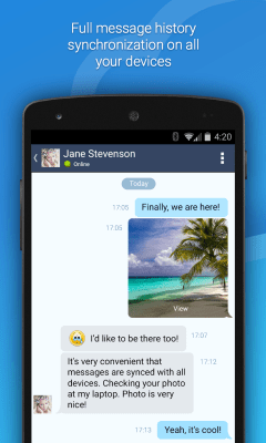 Screenshot of the application 4talk Messenger - #1