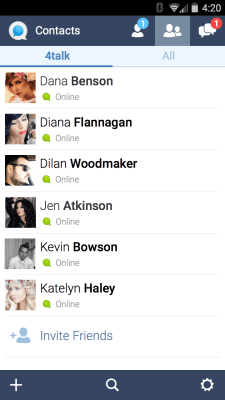 Screenshot of the application 4talk Messenger - #4