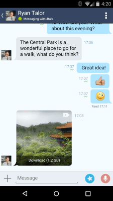 Screenshot of the application 4talk Messenger - #6