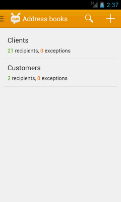 Screenshot of the application AtomPark SMS - #6