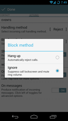 Screenshot of the application Private Place SMS MMS CALLS - #7