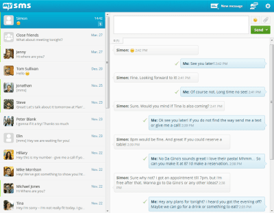 Screenshot of the application MySMS - #4