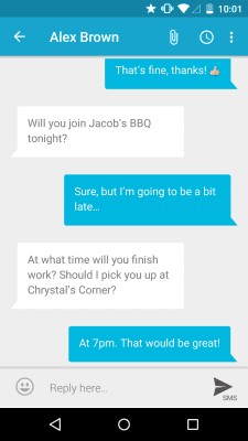 Screenshot of the application MySMS - #7