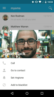 Screenshot of the application MySMS - #8