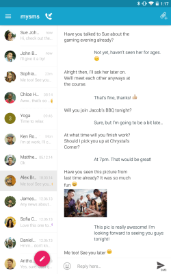 Screenshot of the application MySMS - #9