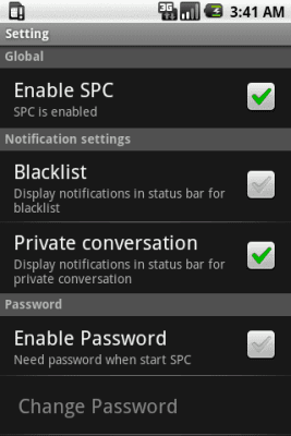Screenshot of the application Private SMS & call - #5