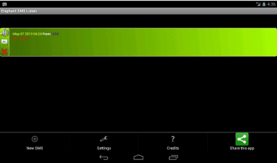 Screenshot of the application Elephant SMS Listen - #12